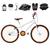 Bicicleta Masculina Aro 24 Alumínio Colorido + Kit Proteção Branco, Laranja