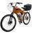 Bicicleta Motorizada 100cc Coroa 52 Fr Disk/Susp com Carenagem Cargo Rocket Laranja