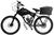 Bicicleta Motorizada 100cc Coroa 52 Fr Disk/Susp com Carenagem Cargo Rocket Preto