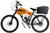 Bicicleta Motorizada 80cc Fr Disk/Susp com Carenagem Cargo Rocket Laranja