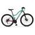 Bicicleta Mountain Bike Aro 29 TKZ Fuji Alumínio 21v Freio a Disco Suspensão Mecânica Verde aniz, Rosa fucsia