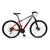 Bicicleta Mountain Bike Tkz Fuji Aro 29 Cambio Traseiro Shimano com 21 Velocidades Freio a Disco. Cinza, Vermelho