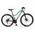 Bicicleta Mountain Bike Tkz Fuji Aro 29 Cambios Shimano com 21 Velocidades Freio a Disco. Verde aniz, Rosa fucsia