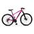 Bicicleta Mountain Bike Tkz Yatagarasu Aro 29 Cambios Shimano com 21 Velocidades Freio a Disco. Rosa fucsia