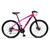 Bicicleta Mountain Bike Tkz Yatagarasu Aro 29 Cambios Shimano com 24 Velocidades Freio a Disco. Rosa neon