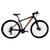 Bicicleta MTB Alumínio Cairu Lotus Aro 29 21 Marchas Shimano Freio A Disco Quadro 17 Preto com vermelho