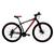 Bicicleta MTB Alumínio Cairu Lotus Aro 29 Freio à Disco 21 Marchas Shimano Quadro 17.5 Preto com vermelho