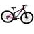 Bicicleta Mtb Aro 29 Gti Roma Aluminio 21v Indexada  Suspenção Freio À Disco Preto, Rosa