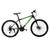 Bicicleta nitro zx2000 aro 21 mch, suspensão, f disc, shimano Verde com preto