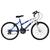 Bicicleta Ultra Bikes Aro 24 Feminina Bicolor Freio V Brake Azul, Branco