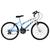 Bicicleta Ultra Bikes Aro 24 Feminina Bicolor Freio V Brake Azul bebe, Branco
