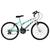 Bicicleta Ultra Bikes Aro 24 Feminina Bicolor Freio V Brake Verde anis, Branco