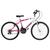 Bicicleta Ultra Bikes Aro 24 Masculina Bicolor V-brake Rosa, Branco