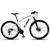 Bicicleta XLT Aro 29 Quadro 17 Alumínio Suspensão Freio Disco 21 Marchas - KSW Branco, Preto