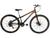Bicicleta Xnova Aro 29 Tamanho 13 Rebaixado Aço Carbono Preto Relação 2x6 12V Freio a Disco Laranja