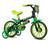 Bike Infantil Aro 12 Com Rodinhas Black 12 Nathor Preto, Verde