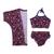 Biquini Infantil Kimono 96% Poliéster 4% Elastano Confortável Resistente Moda Praia Verão Tam.02 Violeta