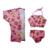 Biquini Infantil Kimono 96% Poliéster 4% Elastano Confortável Resistente Moda Praia Verão Tam.02 Rosa, Pálido