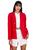 Blazer Feminino Botões Dourados Estilo Balmain Top Qualidade Acinturado Moderna Vermelho