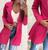 Blazer Feminino Max Acinturado Sobretudo Longo Neoprene Luxo Pink