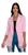 Blazer Feminino Maxi Alfaiataria Acinturado Manga Longa Terninho Casaco Longo Rosa