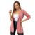 Blazer Feminino Várias Cores Vibrantes E Vivas Social E Casual Alongado Acinturado Rosa claro