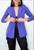 Blazer Luxo Feminino Alongado Moda Fashion Azul