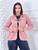 Blazer Neopreme Tamanho padrão Feminino Elegante Tendência Moda inverno Clássico Charmosa Rose