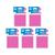 Bloco Adesivo Transparente CIS com 50 folhas (Kit/Unid) 5 rosa