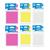 Bloco Adesivo Transparente CIS com 50 folhas (Kit/Unid) 2 rosa + 2 amarelo + 2 transp