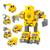 Blocos De Montar Caminhão Trator Engenharia Construção Brastoy Robô Transformáveis com Carrinhos Coleção 5 Em1 Amarelo