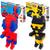 Blocos De Montar Infantil Super Heróis 64 Peças Com Manual Defensor Peças De Encaixar GGB Brinquedos Preto