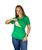 Blusa Amamentação Diversas Cores Premium Gola V T-shirt Gestante Amamentar Manga Curta Verde, Bandeira