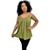 Blusa Bata Alça Com Regulagem Viscose Estampada Gg Plus Size Verde claro