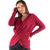 Blusa Blusinha Bata Camiseta Transpassada Cruzada Decotada Feminina Manga Longa Comprida Blogueira Inverno Frio Bordô, Vinho