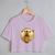 Blusa Blusinha Camiseta Cropped TShirt Feminina Algodão Tecido Premium Estampa Digital Urso Gold Roxo