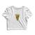Blusa Blusinha Cropped Tshirt Camiseta Feminina Pizza Alien Branco