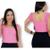 Blusa blusinha laise confortável alça babado feminino Pink