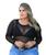 Blusa Brilho Body Lurex Plus Size G1 Tamanho Grande  Bt2 Preto