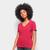 Blusa Calvin Klein Slim Logo Gola V Feminina Vermelho escuro