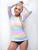 Blusa Camisa Térmica Estampada Feminina Proteção Solar UV  Bike Praia Multicolorido, Claro