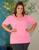 Blusa Camiseta Basica Feminina Plus Size Dry Fit - Fitmoda  Rosa, 21