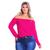 Blusa Ciganinha Manga Longa Plus Size Pink