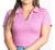 Blusa Croped Polo Feminina Sem Botões Rosa