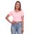 Blusa Cropped Blusinha Camiseta Feminina Lisa Rosa bebê
