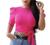 Blusa Cropped blusinha manga bufante multiforma feminina Vermelho