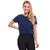 Blusa Cropped Feminina Dry Academia Treino Camiseta Camisa Esportiva Esporte Marinho