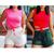 Blusa cropped feminino canelada cavada amarração moda blogueira Pink