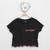 Blusa Cropped Infantil Amora Powerful Feminina Preto