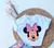 Blusa cropped infantil menina -Personagens Stitch-Minnie etc Branco, Rosa